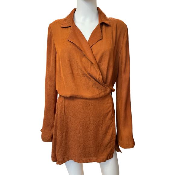 Free People Dresses & Skirts - New ~ FREE PEOPLE ~ Simone Notch Lapel Mini Dress Size XS 36" Bust BOHEMIAN